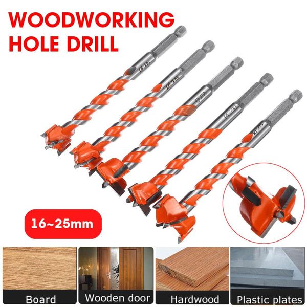 

hex shank lengthened thread alloy hole opener drill cutter punching professional woodworking hole saw cutter 16-25mm