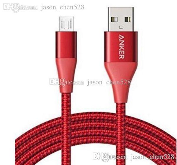 

Anker durable braided micro v8 u b cable 6ft for android cable ync data charging charger cable adapter powerline with box dhl