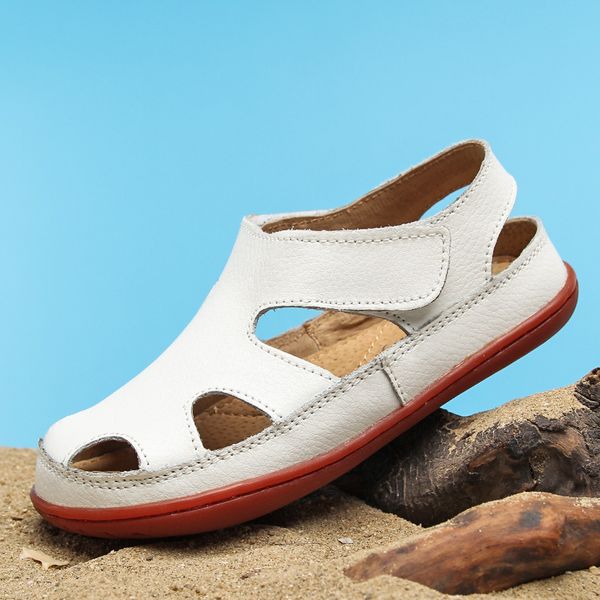 

mudipanda genuine leather sandals for boys girls sandal for baby shoes anti-slip children sandals guinea pigs brand black blue y200404, Black;red