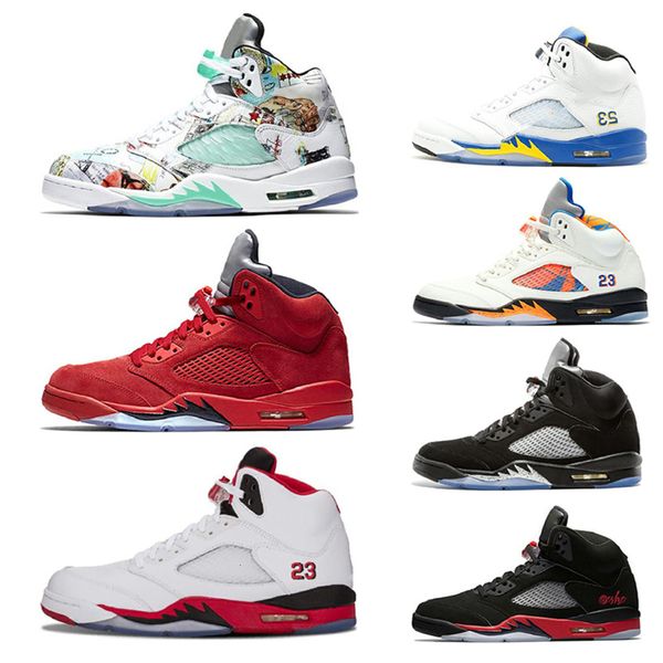 

горячие 5 5s wings international mens basketball обувь синий красный замша space jam metallic silver противопожарные red мужские спортивные