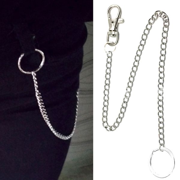 

fashion punk hip-hop trendy belt waist chain male pants chain men jeans punk silver metal trousers chains ye01, Black;brown
