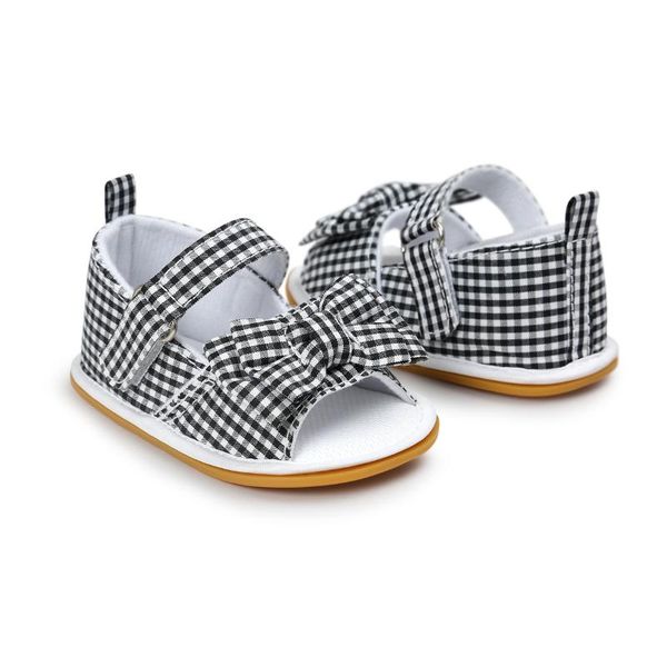 

toddler shoes popular baby girls summer canvas flat with cow muscle sandals anti-slip soft pu 0-18m, Black;red