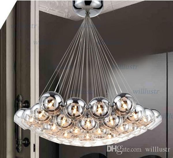 

modern crystal ball lamps glass pendant lamps cluster hanging chandeliers stair lighting hall lighting crystal chandelier pendant light