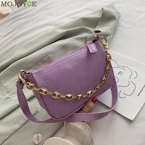 

casual fashion pattern women handbag tote shoulder bag ladies chain female leather underarm shoulder messenger bag