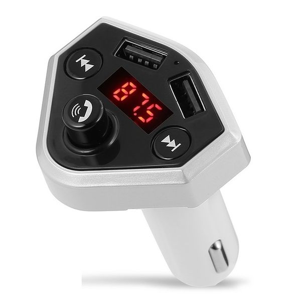 

bluetooth car fm transmitter wireless radio adapter usb charger mp3 player , dual usb 3.1a b4 hands-car voltage display m