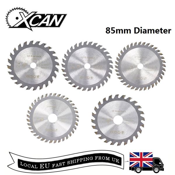 

xcan 5pcs 85mm diameter 24/30/36teeth carbide circular saw blade mini tct cutting disc wood saw blades