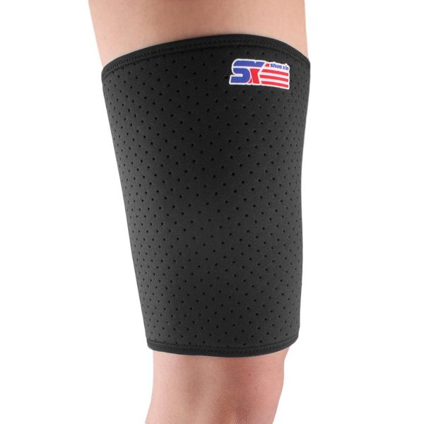 

shuoxin sx650 sports badminton elastic stretchy thigh brace support strap belt band pad black rehabilitation after injury