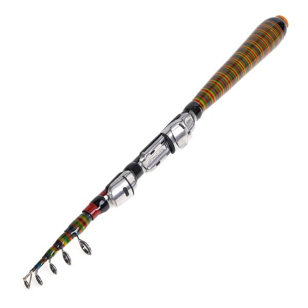 

1.2/1.4/1.8/2.1m 3.94ft fishing rod portable travel spinning lure rod raft pole carbon fiber canaas de pescar