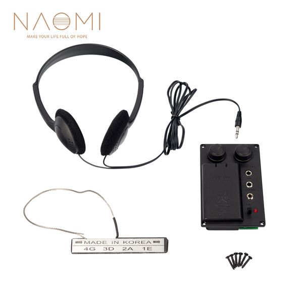 

naomi electric cello piezo pickup system silent eq w/ headphone audio cable violin family instruments new