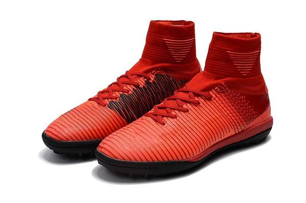 

mens/woman/kids football boots superfly v tf/ic/fg red black soccer shoes