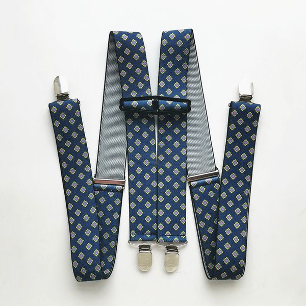 

chinese knot printed men suspender elastic adjustable braces suspensorios teenager children women 4 clips on bd049, Black;white