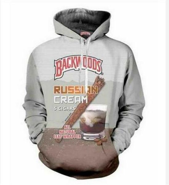 

backwoods толстовка толстовки мужчины женщины с длинным рукавом на всем протяжении печатных пуловер толстовка bw топы повседневная 3d толсто, Black