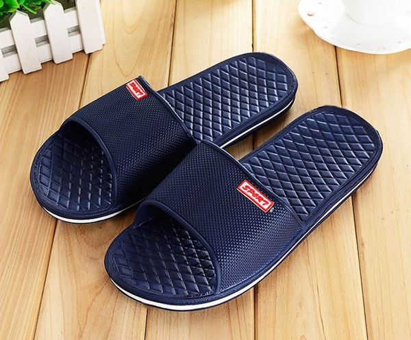 

men shoes solid flat bath slippers summer sandals indoor & outdoor slippers casual men non-slip beach shoes sapato masculino, Blue;gray