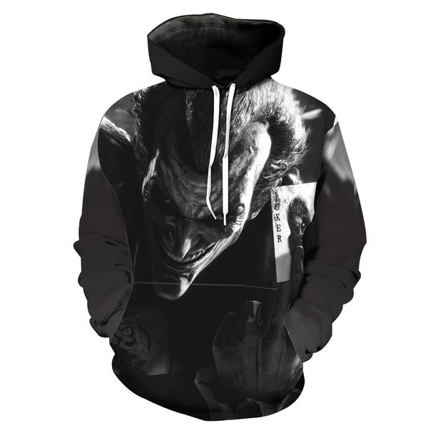 

NEW ARRIVAL Card Clown Print Pocket Casual Hoodie for Young Men Designer Hoodies Fashion Hipster Men and Women Sweatshirt