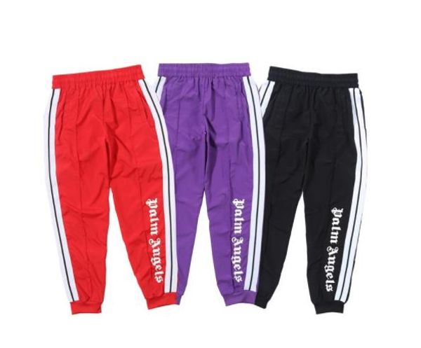 

Palm Angels Lovers Striped Pants Mens and Womens Campus Wind 19ss Fashion Streetwear Trousers 3 Colors
