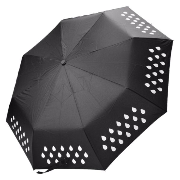 

2018 tri-fold umbrella gift umbrella water discoloration umbrellas colour changing when meet water