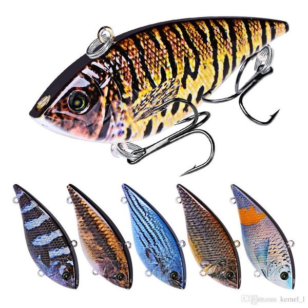 

mixed 10 color 6.95cm 12g vib hard baits & lures 6# hook fishing hooks fishhooks artificial plastic bait fishing accessories