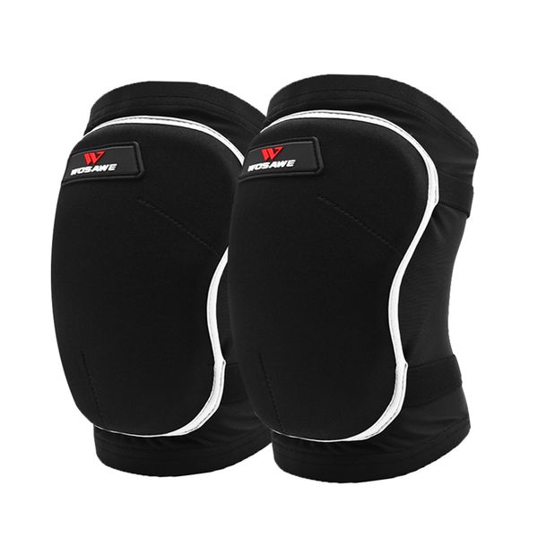 

1 pair sports knee compression sleeve support brace basketball knee pads, White;red