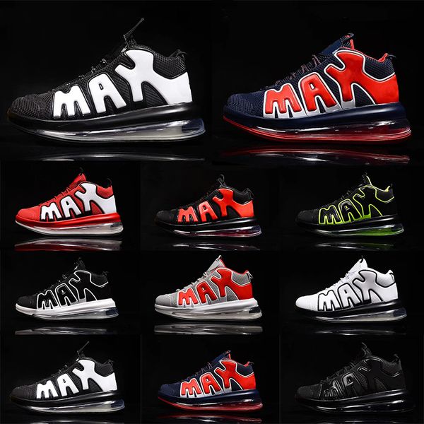 

2019 cushion sneaker running shoes trainer white black red green casual shoes for men women sport designer size 40-46, White;red