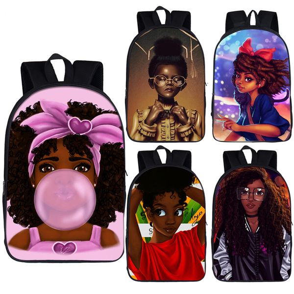 

afro brown princess girl backpack africa american girls daypack children school bags for teenager lapbackpack bookbag
