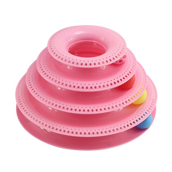 

pets interactive toys cats ball disk toys three-tier turntable pet intellectual track tower funny cat toy plate funny supplies