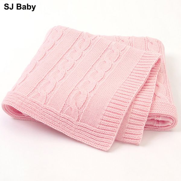 

baby blanket knitted newborn blankets knit super soft wrap infant solid swaddle kids inbakeren stuff for monthly toddler bedding