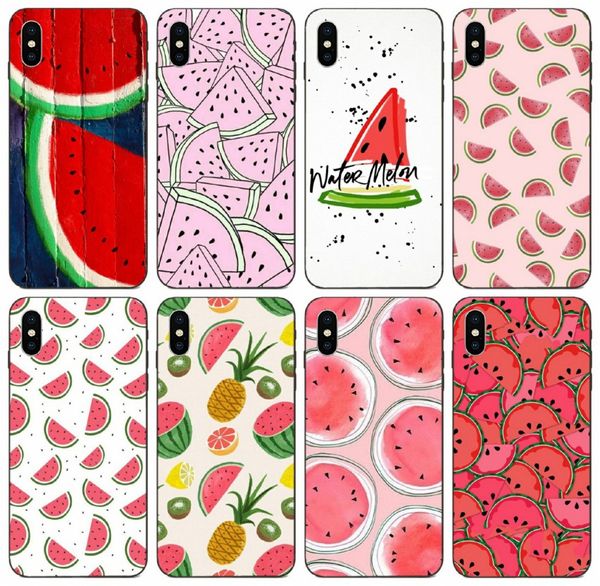 

[tongtrade] summer fruit watermelon red pattern case for iphone 8p 7p 6p 5p plus x xs 11 pro max samsung s6 s7 s8 s9 s10 huawei mate 20 case