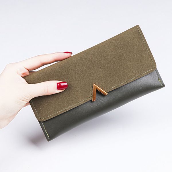 

2019 fashion women wallets hasp lady vintage coin purse envelope wallet cartera mujer id card holder bags portefeuille femme, Red;black