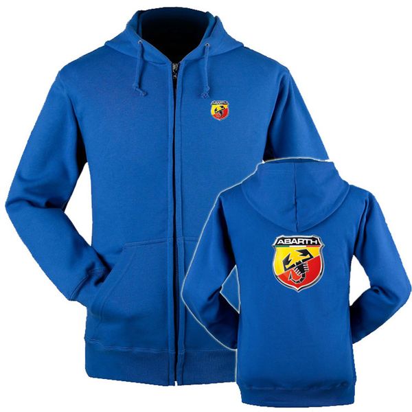 

winter cotton abarth logo zipper hoodie zipper sweatshirts hoody s-3xl, Black