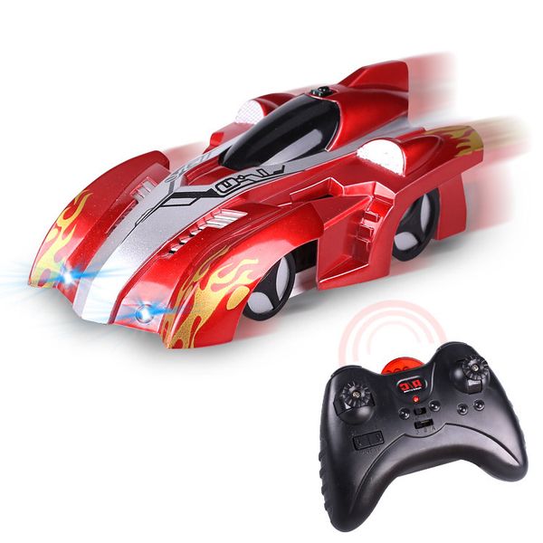 Carro elétrico / RC EMT ST3 Controle Remoto Infravermelho Parede Escalada Stunt Carro Brinquedo Sucção Elétrica Suba Vidro 360 Girar Luzes LED Presente de Natal para Criança 2-1 240314