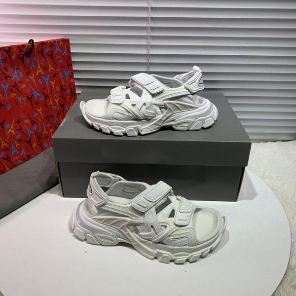 

sandals new foam outsole comfortable and non-slip wear-resistant highest version couple models 35-44 female triple s 20ss track sandals, Black