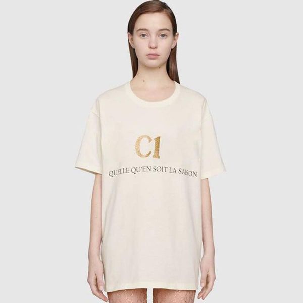 

20ss made in italy tee классический письмо logo печатный solid t-shirt high end casual summer короткие рукава high street мужчины женщины te, White;black