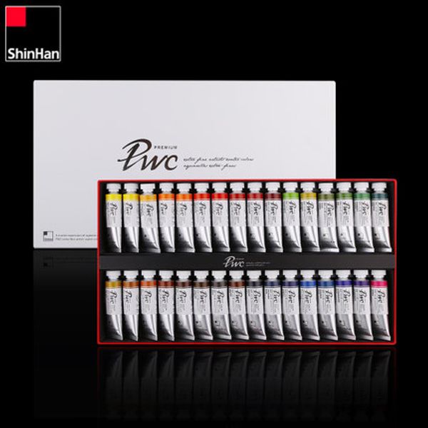 

south korea professional water color shinhan pwc new korean artist transparent watercolor set 32 colors acuarela profesional