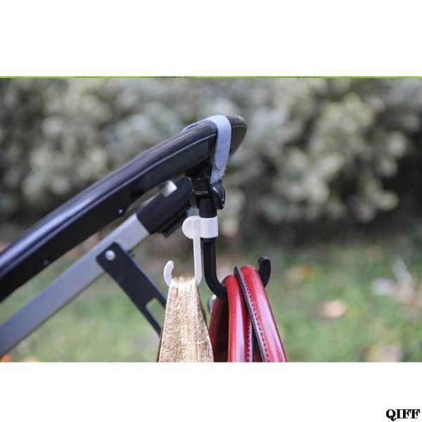 

падение shipwholesale 2pcs пластиковые вращающийся двойной хранения крючки одежда hat полотенце coat организатор кухня детская коляска apr28