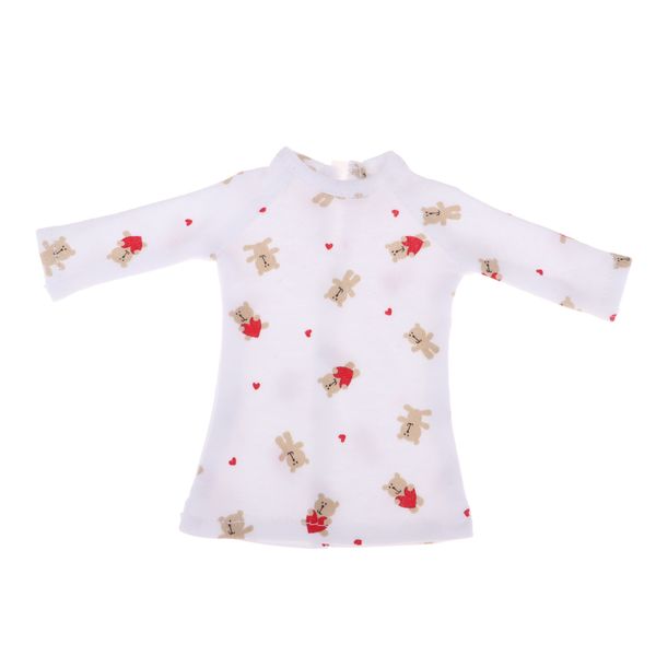 

long sleeve loungewear clothes for 1/6 bjd msd girl doll accessory