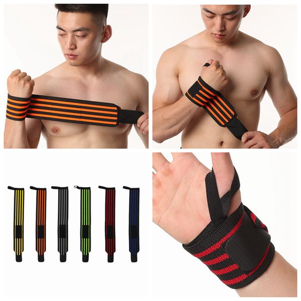 

weight lifting protective sport wristband gym wrist brace thumb support strap wraps bandage fitness training safety bandage 50*8cm zza978, Black;red