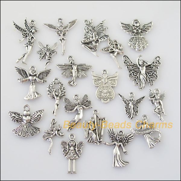 

20pcs antiqued silver tone diy/ lovely angel mixed charms pendants