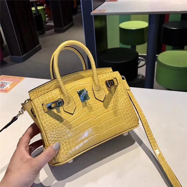 

cool2019 woman leather genuine handbag ma am temperament mini- crocodile grain package single shoulder satchel