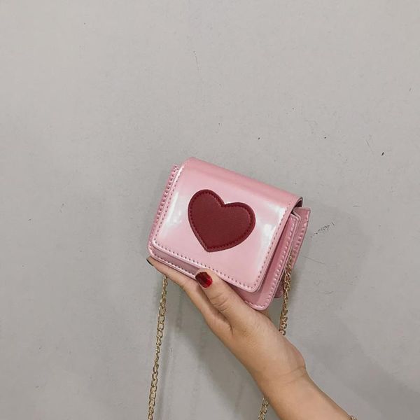 

новая crossbody сумка для женщин в форме сердце дикого плеча мешок цепи симпатичных сумок для женщин 2020 плечевого сака main femme