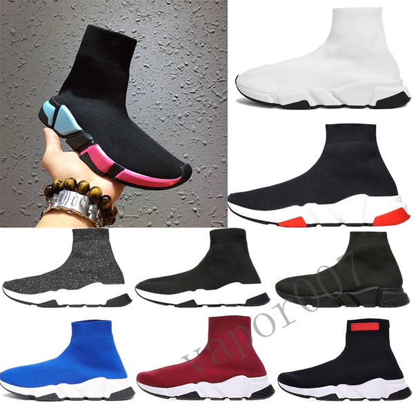 

2019 luxury sock speed trainer chaussures scarpe shoes zapatos men hommes sneakers women sapatos socks trainers shoe runners casual6364#, Black