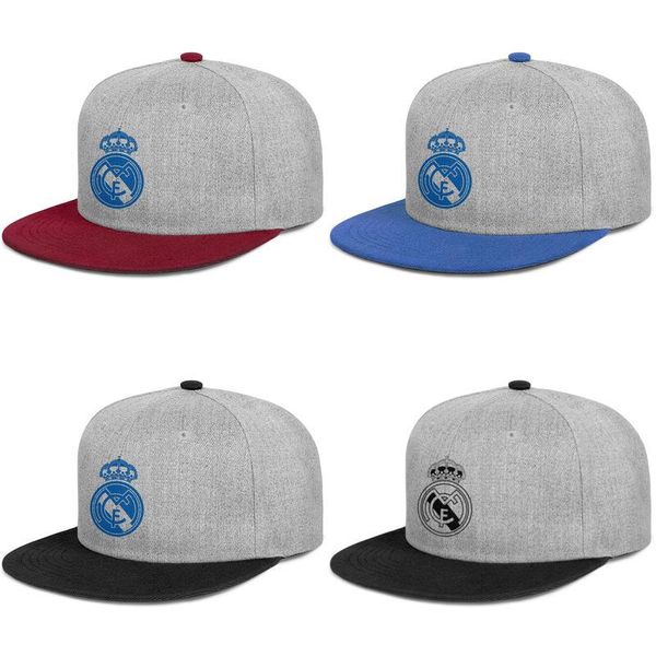 

real madrid cf blancos los merengues vikingos black mens and women flat edge baseball adjustable cap custom design your own hats, Blue;gray