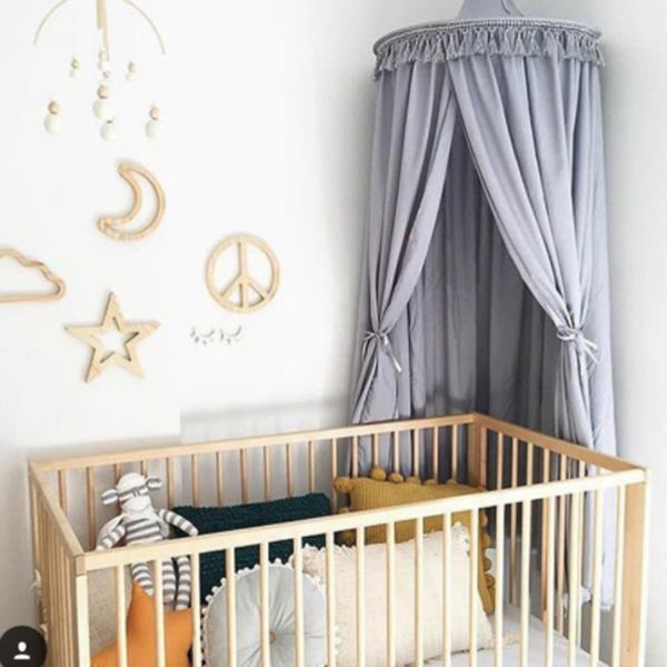 

mosquito net baby bed canopy dome dream curtain tent baby crib netting round hung kids canopy tent children room decor fj26