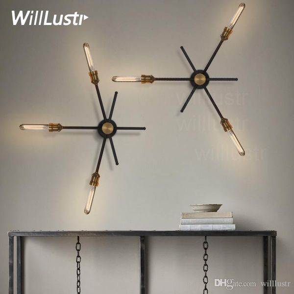

willlustr vintage iron wall sconce loft metal lamp america country industry lighting long rotatable arm minimal wall light l bar cafe