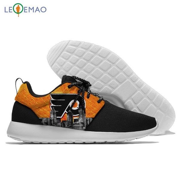 

running shoes slip on sneakers philadelphia fans flyers custom lace-up comfortable breathable walking shoes zapatos