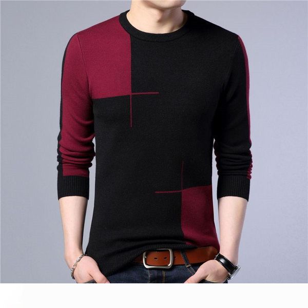 

2018 new brand men autumn winter thick warm cashmere sweater men casual o-neck pull homme brand pullovers mens wool sweaters, White;black