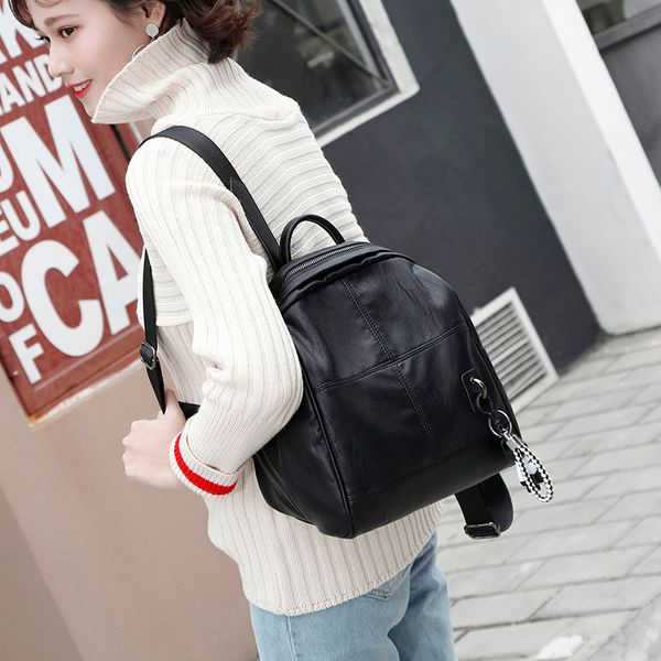 

designer-women backpack pu leather new designer for teenage grils school shoulder bag travel bagpack female ladies bag
