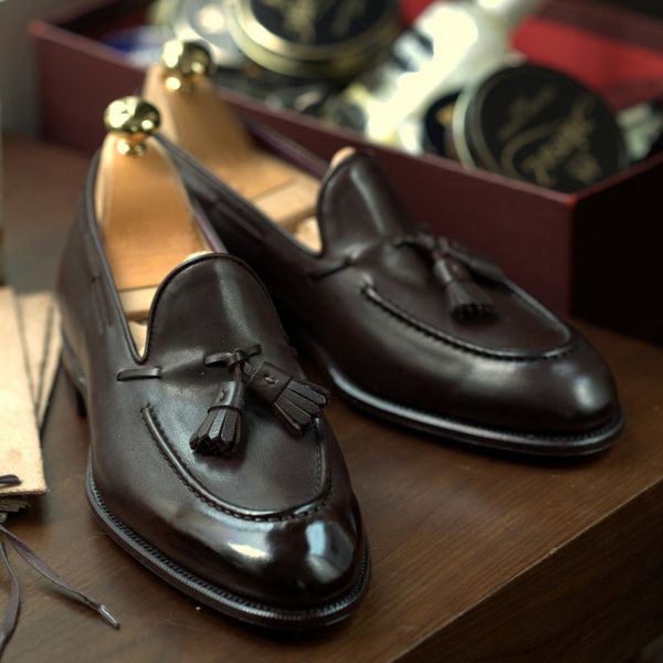 

men casual suede leather loafers british fur leather handmade fashion comfortable breathable men shoes, Black