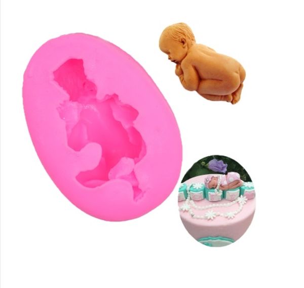 

3D Sleep baby handmade Silicone soap mold chocolate cake Baking decorating tools DIY cookies fondant silicone mold mould