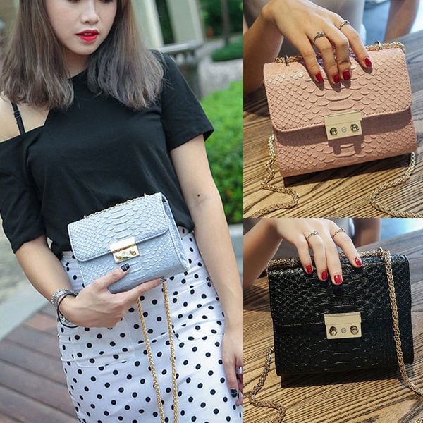 

women lady girl shoulder crossbody bag chain buckle vintage small for mobile phone fa$3