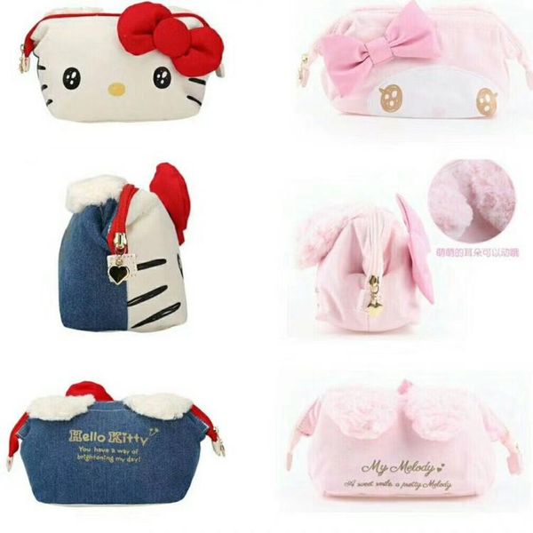 

ivyye 17cm kt cat melody 3d fashion anime cosmetic bags canvas zipper travel makeup bag storage pouch wash toiletry girl new